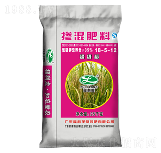25kg摻混肥料18-5-12-超級(jí)稻-福利龍