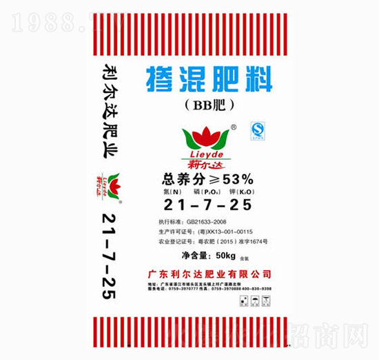 摻混肥料21-7-25-利爾達