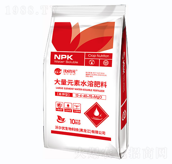 大量元素水溶肥料12-4-40+TE+MgO-沃爾優(yōu)