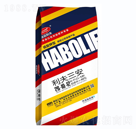 硫酸鉀型復合肥料26-10-12-利夫三安-哈伯利夫