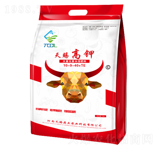 天賜高鉀大量元素水溶肥料10-9-40+TE-天賜鼎立
