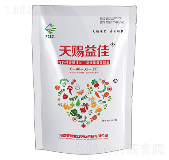 1000g大量元素水溶肥料0-48-32+TE-天賜益佳-天賜鼎立