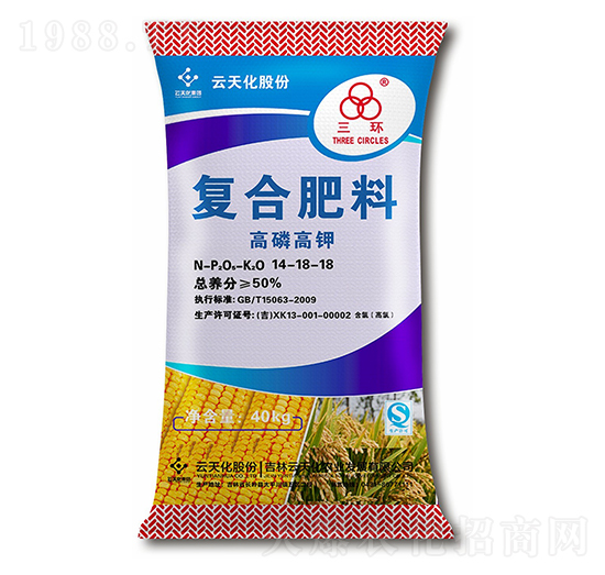 高磷高鉀復合肥料14-18-18-三環(huán)-云天化