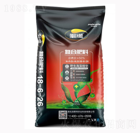 藻巨能復合肥料18-6-26-鄂中