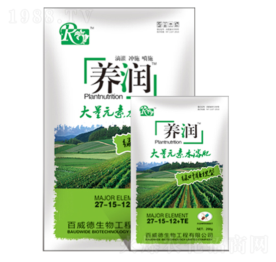 綠葉壯棵型大量元素水溶肥27-15-12+TE-養(yǎng)潤(rùn)-百威德