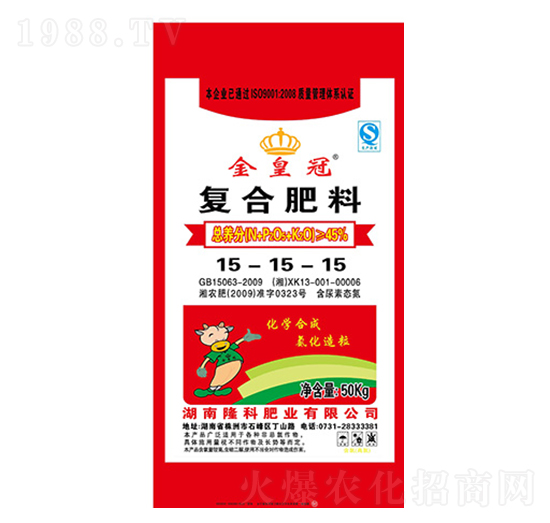 金皇冠牌復(fù)合肥15-15-15-隆科農(nóng)資