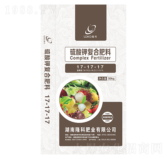 隆科牌硫酸鉀復(fù)合肥17-17-17-隆科農(nóng)資