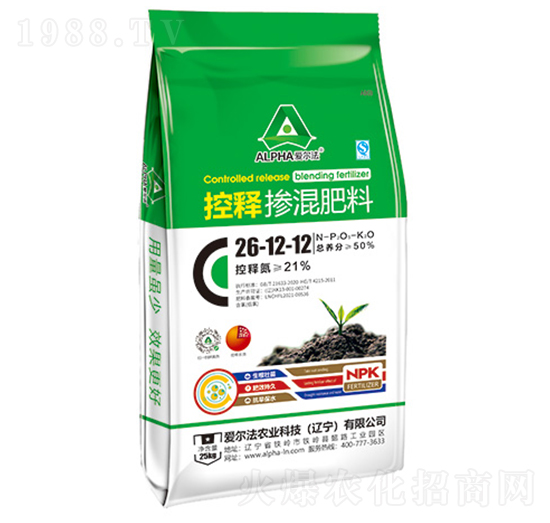 控釋摻混肥料26-12-12-愛爾法
