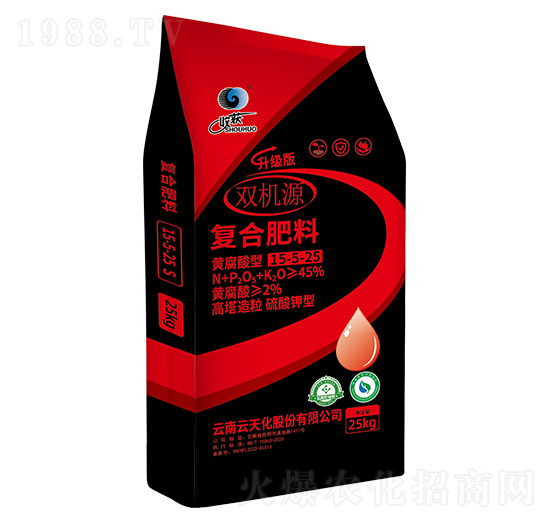 高塔造粒硫酸鉀型復(fù)合肥料（25kg）15-5-25-雙機(jī)源-云天化農(nóng)資