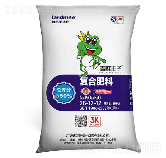 玉米專(zhuān)用復(fù)合肥料26-12-12-青蛙王子-拉多美