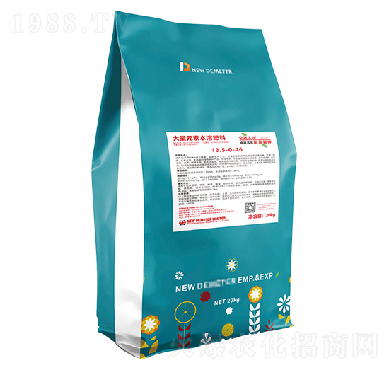 膨果靚果大量元素水溶肥13.5-0-46+TE-新德米特