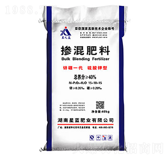 硫酸鉀型摻混肥料15-10-15-鋅硼一代-星藍肥業(yè)