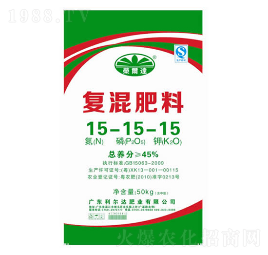 全溶氯基復(fù)混肥料15-15-15-榮爾達(dá)-利爾達(dá)肥業(yè)