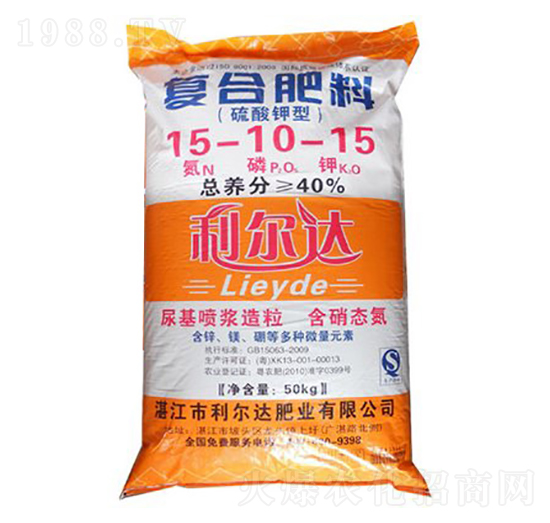 硫酸鉀復(fù)合肥料15-10-15-利爾達(dá)肥業(yè)