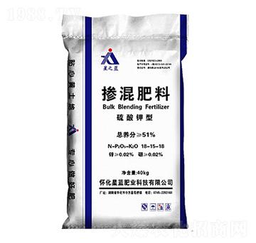 硫酸鉀型摻混肥料18-15-18-星之藍-星藍肥業(yè)