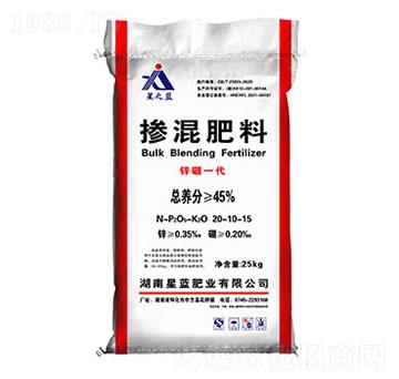 摻混肥20-10-15-鋅硼一代-星藍肥業(yè)